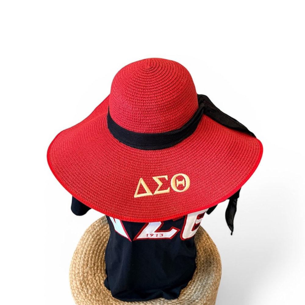 Delta Sigma Theta Sorority Wide Brim Sun Hat | ΔΣΘ 1913 Derby Hat |